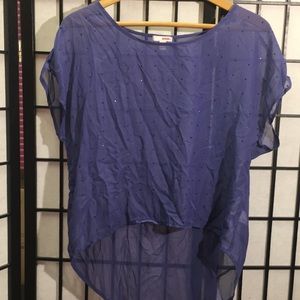 Bongo Hi Low Sheer Top Size M